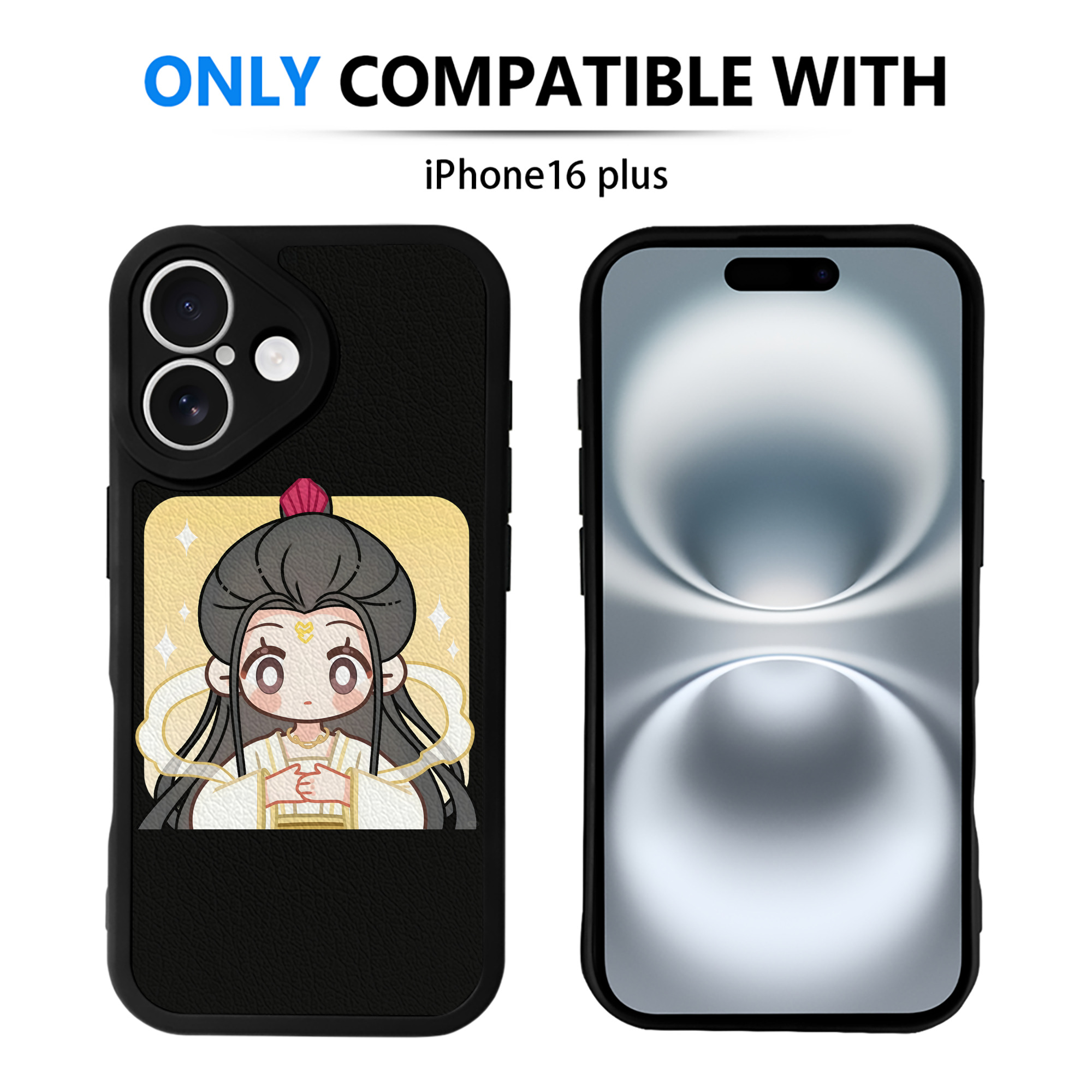 （画像用） Ne Zha 2 ナタ 魔童の大暴れ 【iPhone 16シリーズ対応】シリコンスマホケース（レザー調） 材質：シリコン